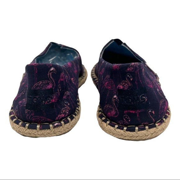Bonobos x Toms Limited Edition Pink Flamingos Slip On Canvas Espadrilles - Picture 6 of 13